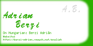 adrian berzi business card